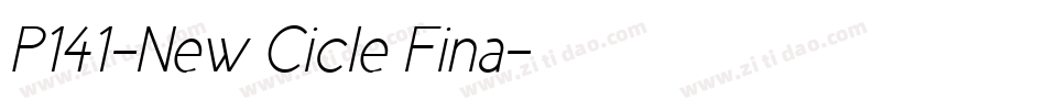 P141-New Cicle Fina字体转换